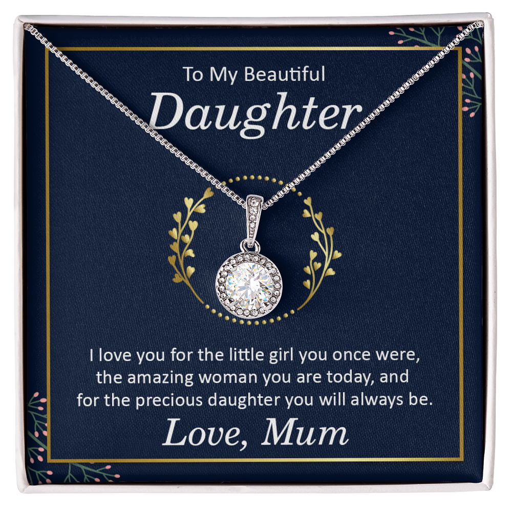To My Daughter Necklace From Dad With Heartfelt Message, Daughter Gift From Mom