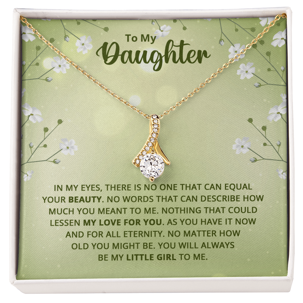 To My Daughter Necklace From Dad With Heartfelt Message