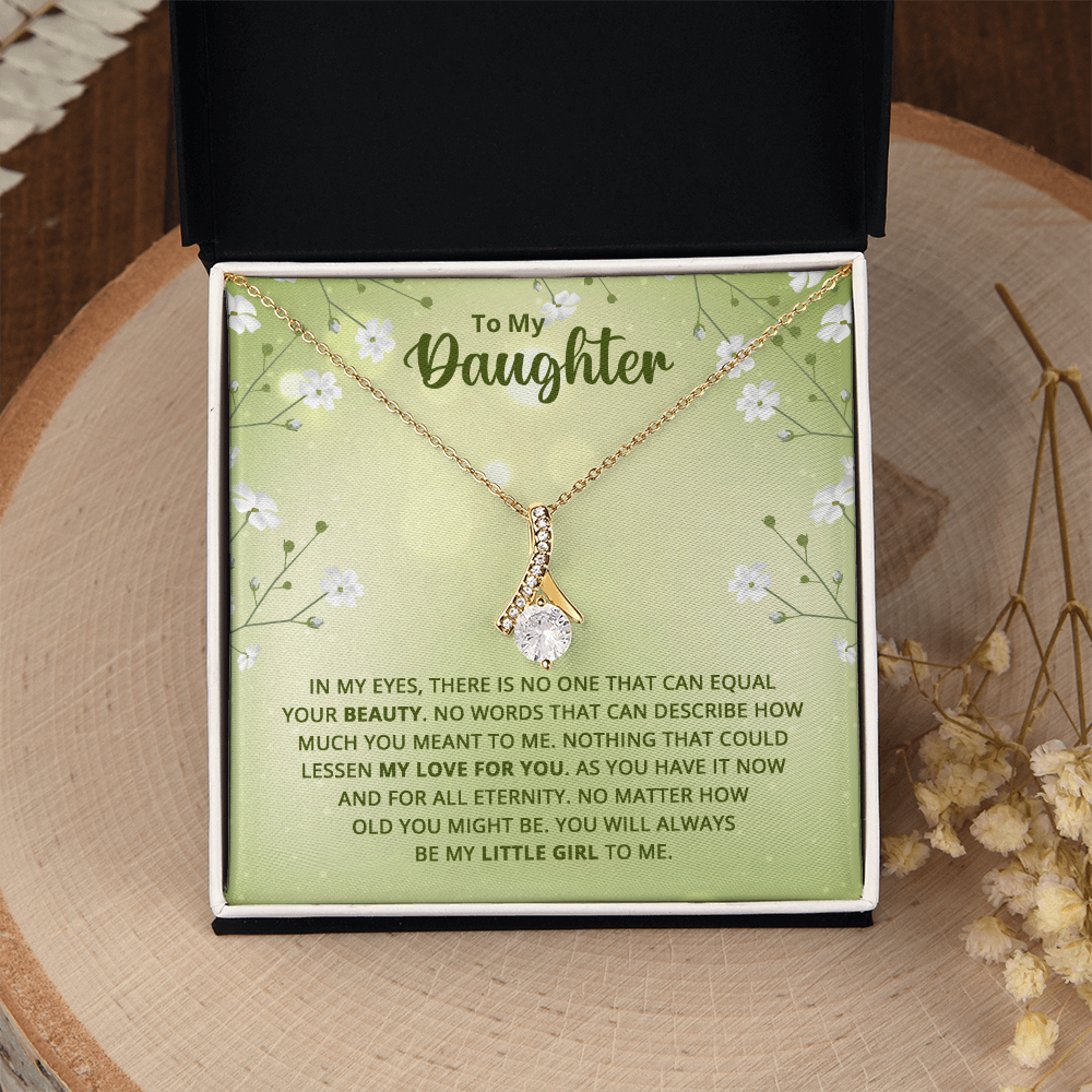 To My Daughter Necklace From Dad With Heartfelt Message
