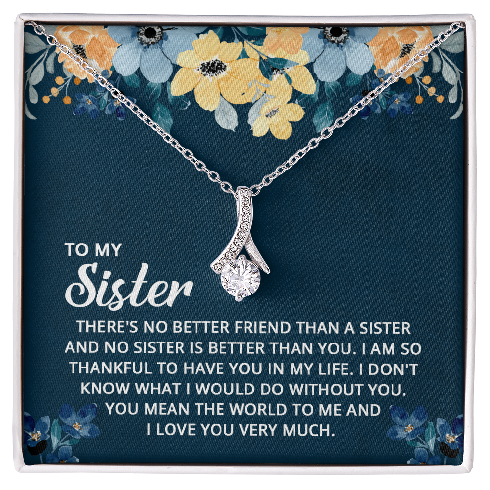 To My Sister Necklace, Moonstone Jewelry Gift for Sister
