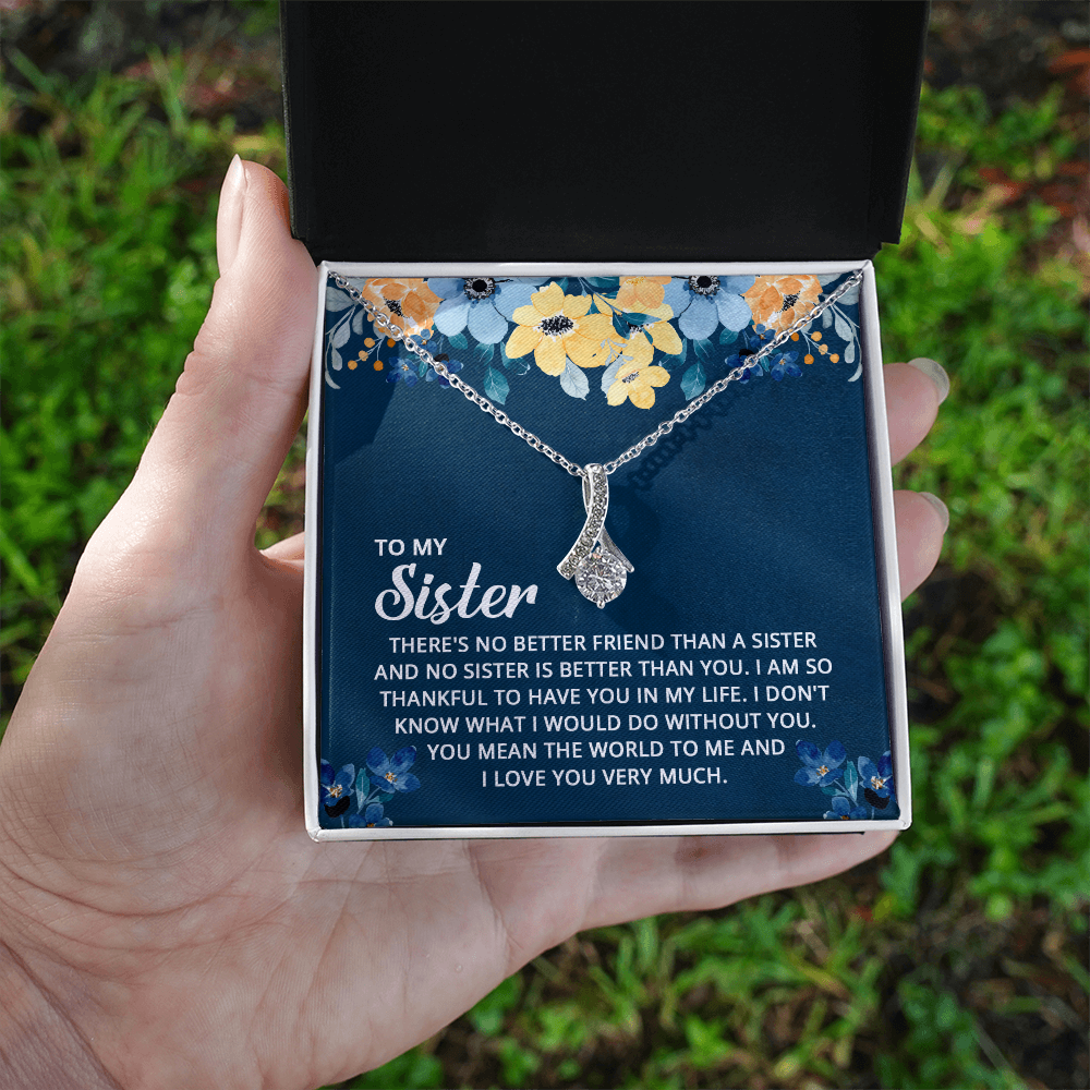 To My Sister Necklace, Moonstone Jewelry Gift for Sister